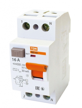 TDM ELECTRIC SQ0203-0004 Устройство защитного отключения ВД1-63 2Р 16А 30мА TDM